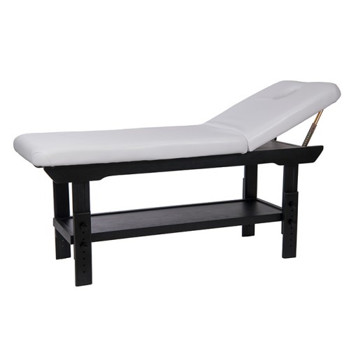 Massageliege mit Holzuntergestell in Wengeoptik